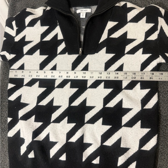 Nine West Black and White 1/4 Zip Sweater - Picture 3 of 4